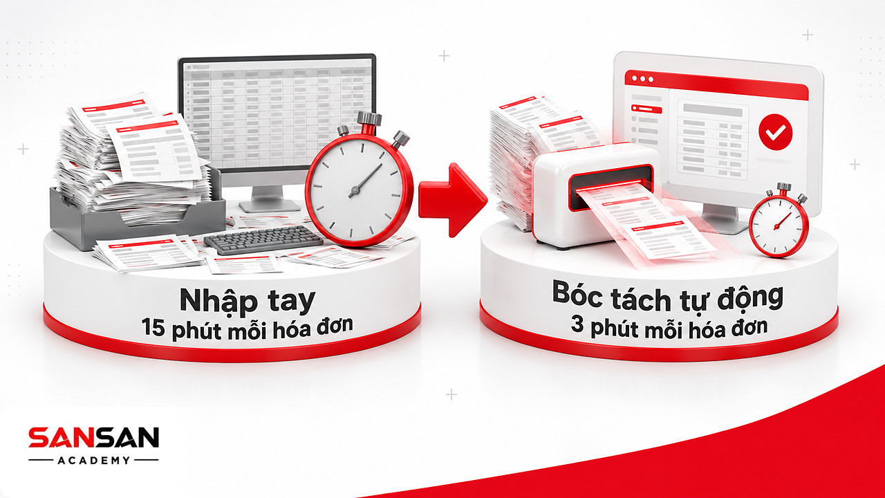 Xử lý hóa đơn từ 15 phút còn 3 phút: AI Workflowéo sai cả quy trình