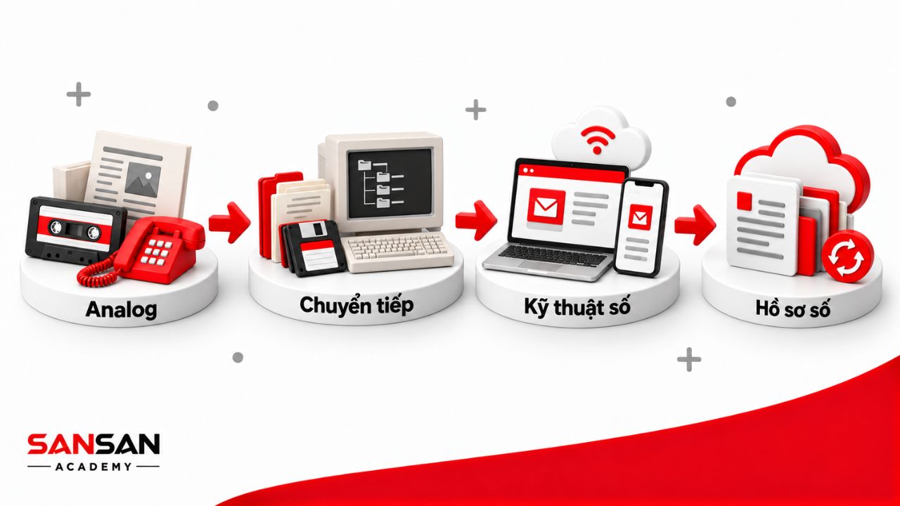 Quá trình chuyển từ analog sang công cụ kỹ thuật số
