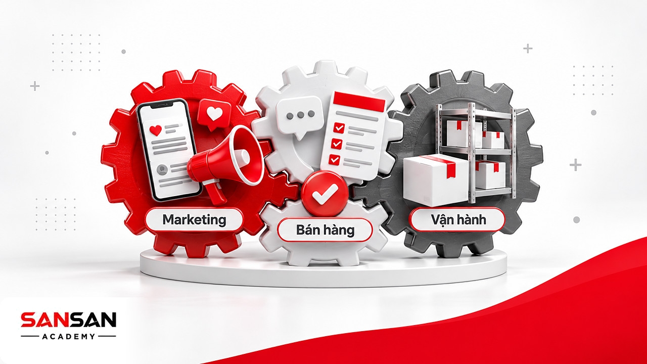 Ba bánh răng Marketing, bán hàng và vận hành ăn khớp khi triển khai Social Commerce