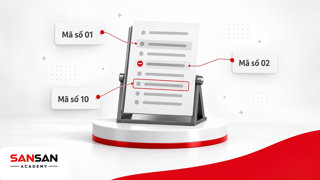 Mẫu báo cáo kết quả kinh doanh với doanh thu thuần ở mã số 10, bằng mã số 01 trừ mã số 02