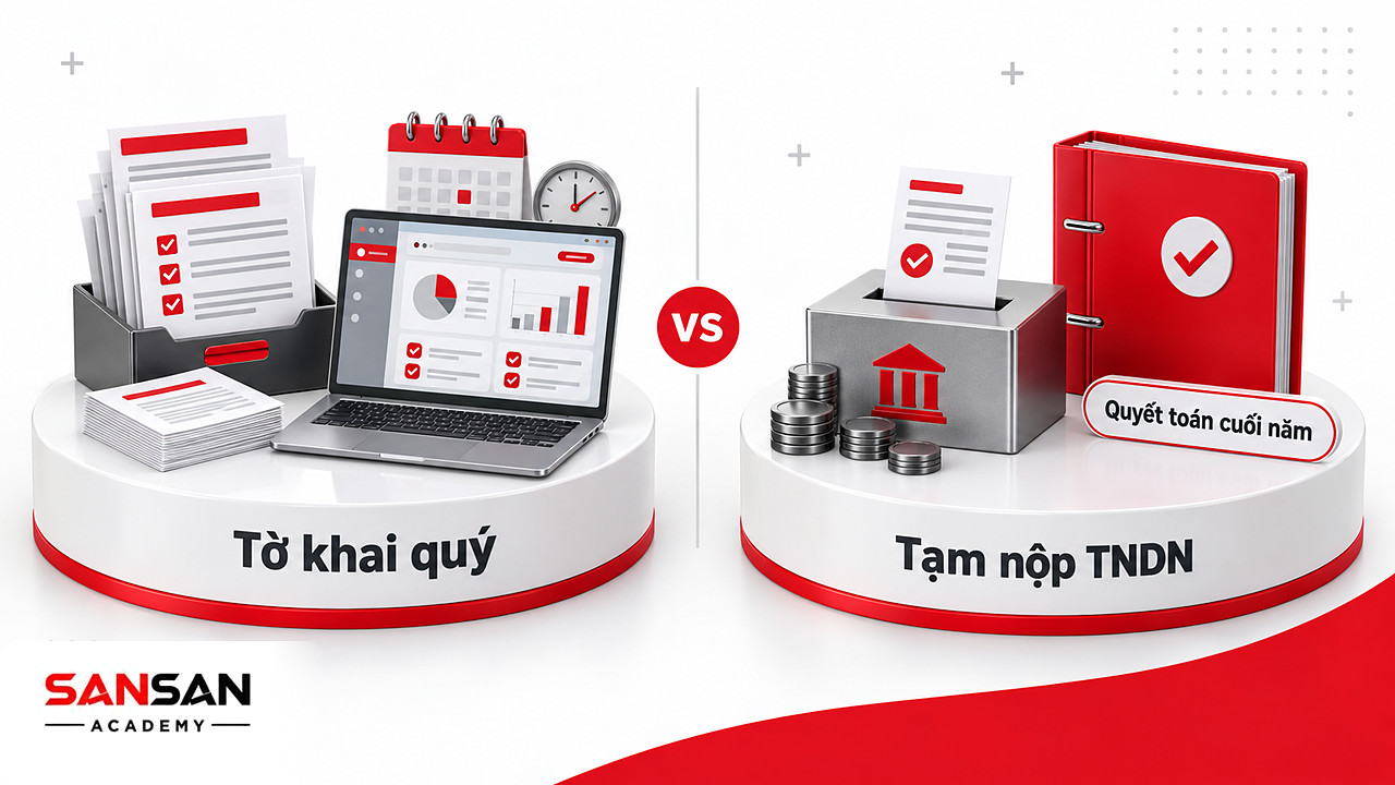 So sánh tờ khai quý GTGT, TNCN với việc tạm nộp TNDN trong báo cáo thuế doanh nghiệp