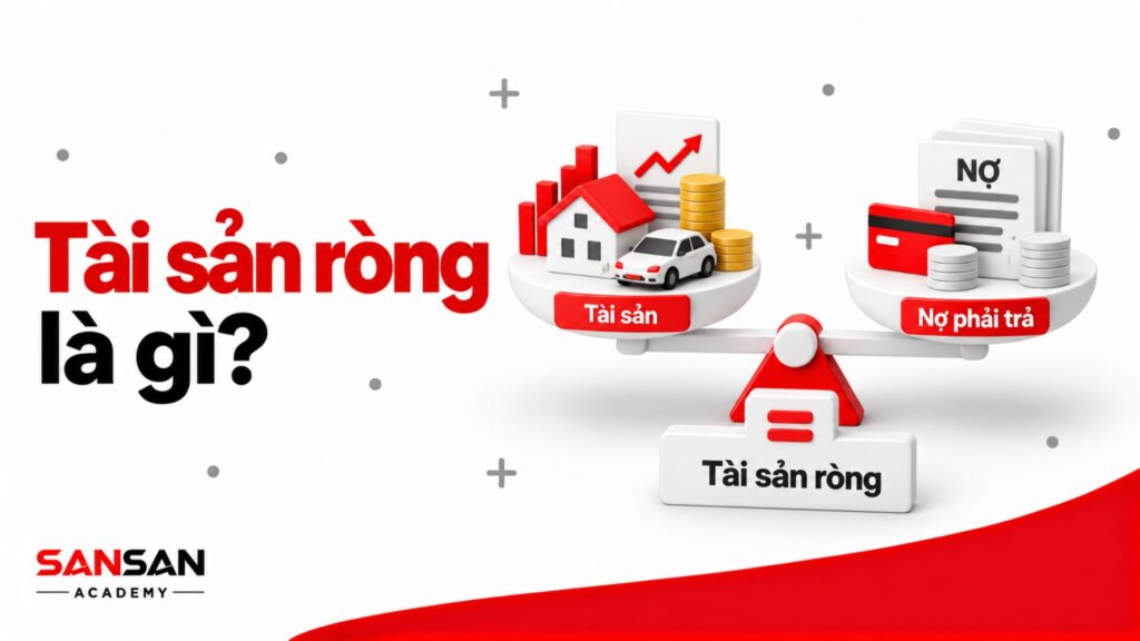 Tài sản gồm nhà, phương tiện và tiền được đối chiếu với các khoản nợ để xác định phần giá trị còn lại.