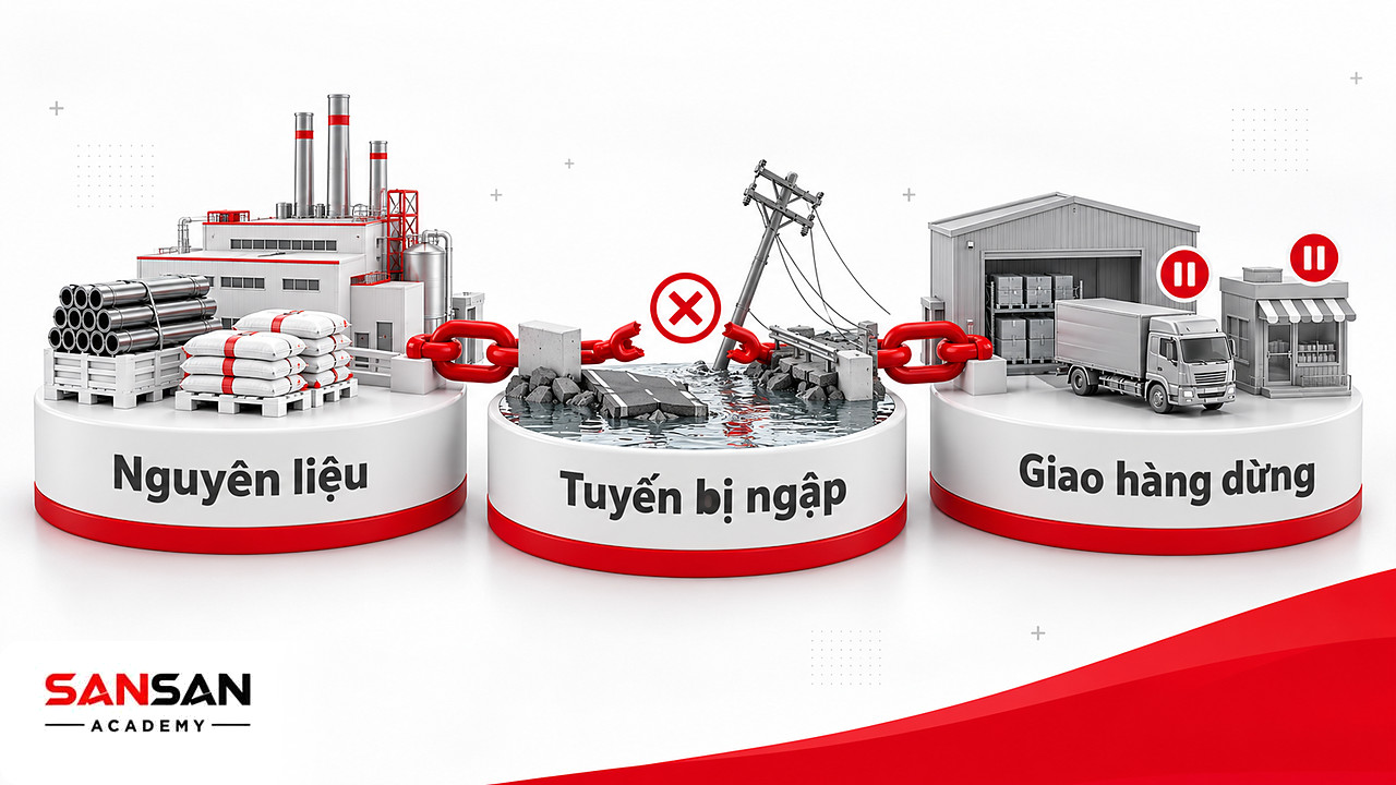 Chuỗi nhà máy, kho, xe tải đứt ở đoạn đường ngập: biến đổi khí hậu khi một vấn đề môi trường trở thành rủi ro sản xuất