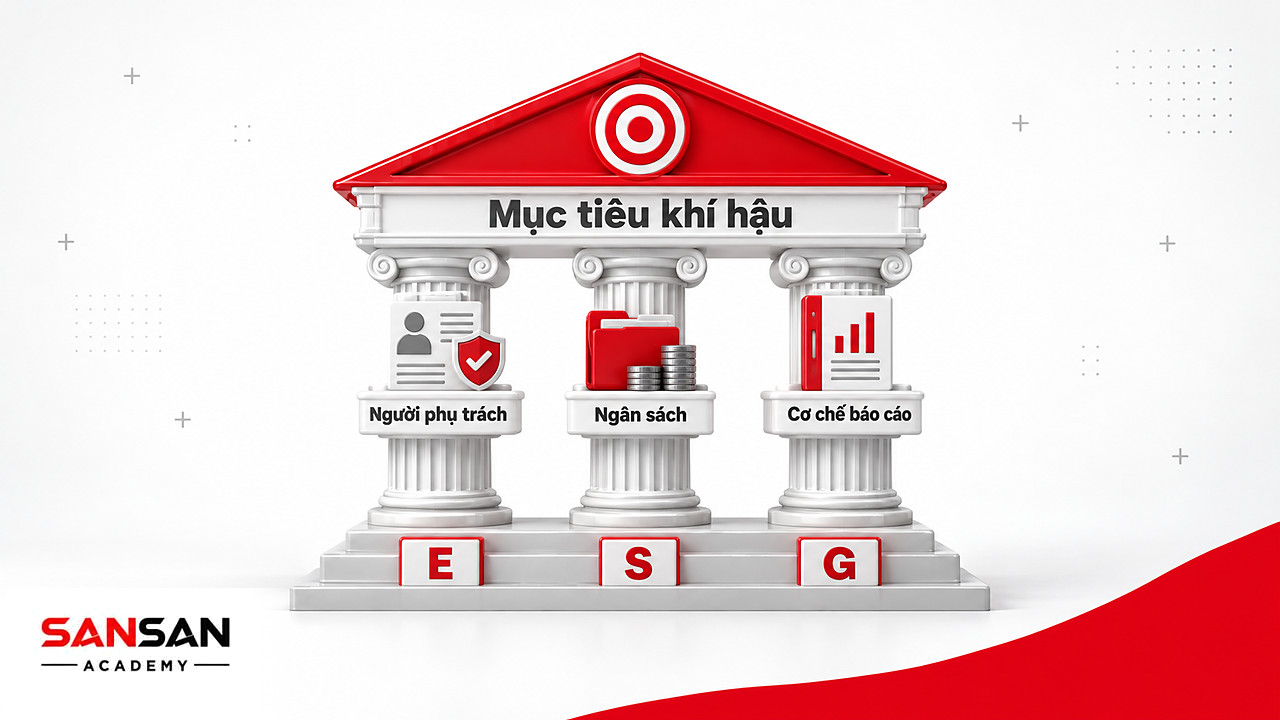 Ngôi đền ESG ba trụ đỡ mục tiêu khí hậu trước biến đổi khí hậu khi một vấn đề môi trường trở thành rủi ro quản trị