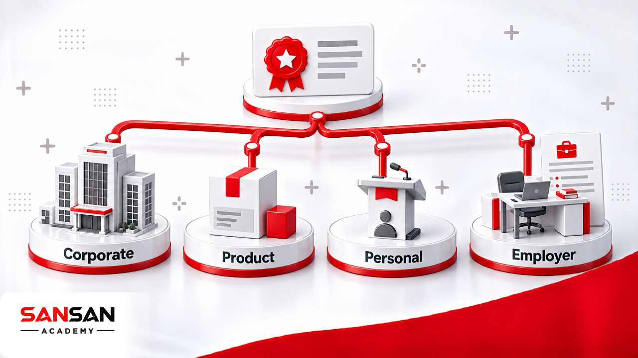 Cây phân nhánh bốn chiến lược Branding cho doanh nghiệp, sản phẩm, cá nhân và nhà tuyển dụng