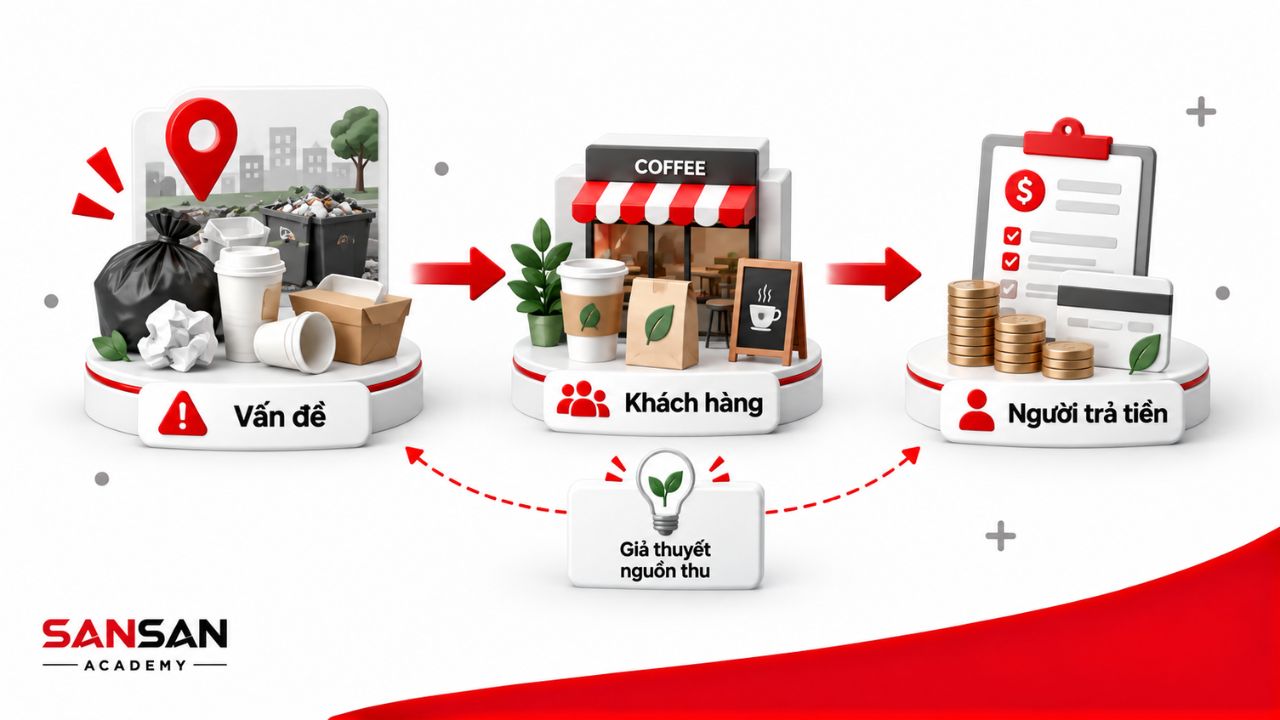 Rác thải tại quán đồ uống, khách hàng và bên trả phí.