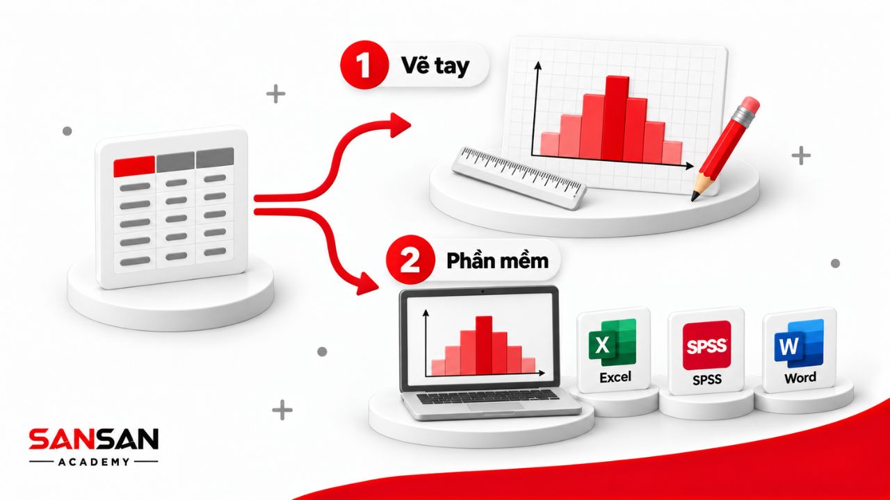 Hai cách dựng Histogram bằng tay hoặc với phần mềm phân tích