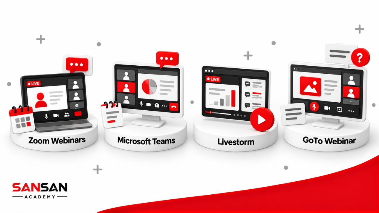 Bốn nền tảng webinar gồm Zoom, Microsoft Teams, Livestorm và GoTo Webinar.