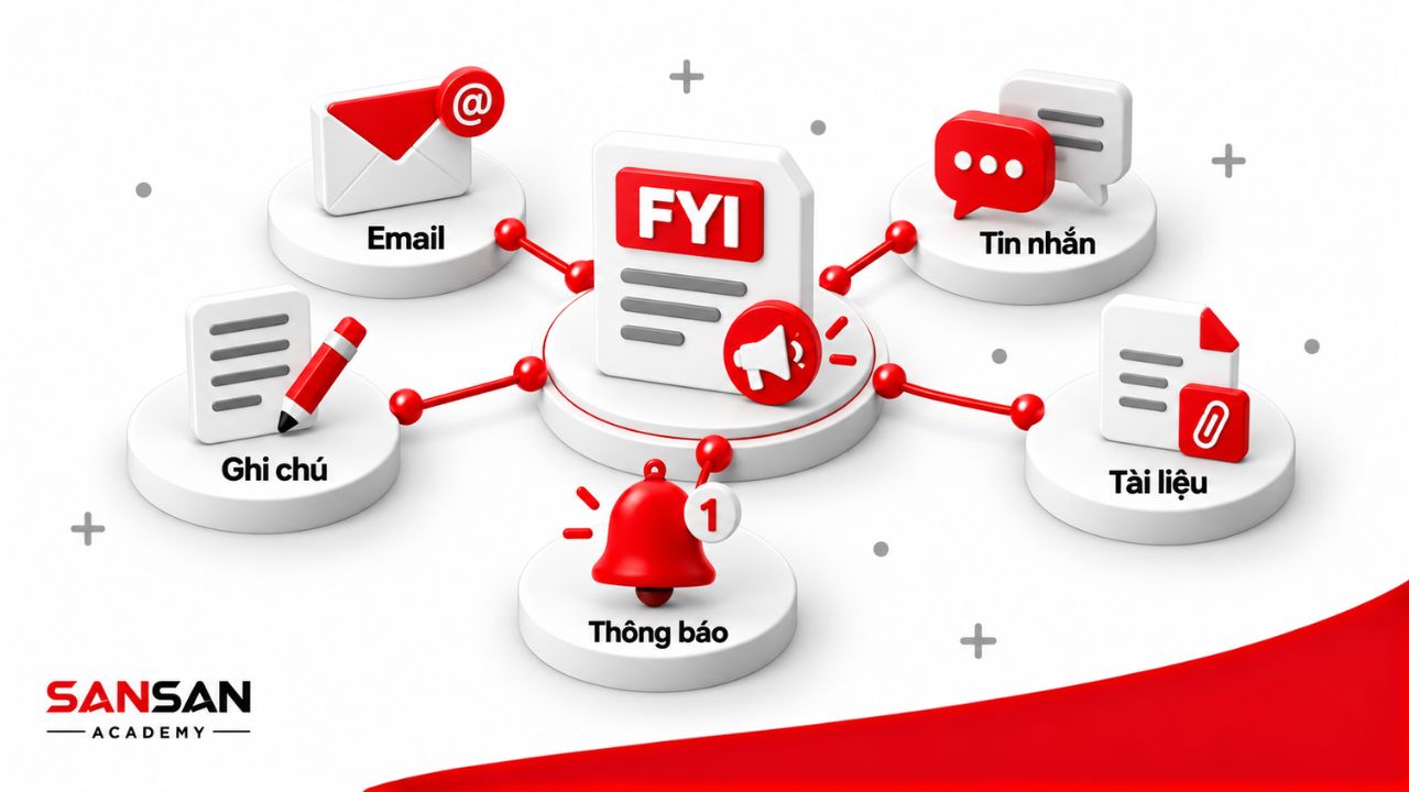 FYI dùng trong email tin nhắn ghi chú và tài liệu