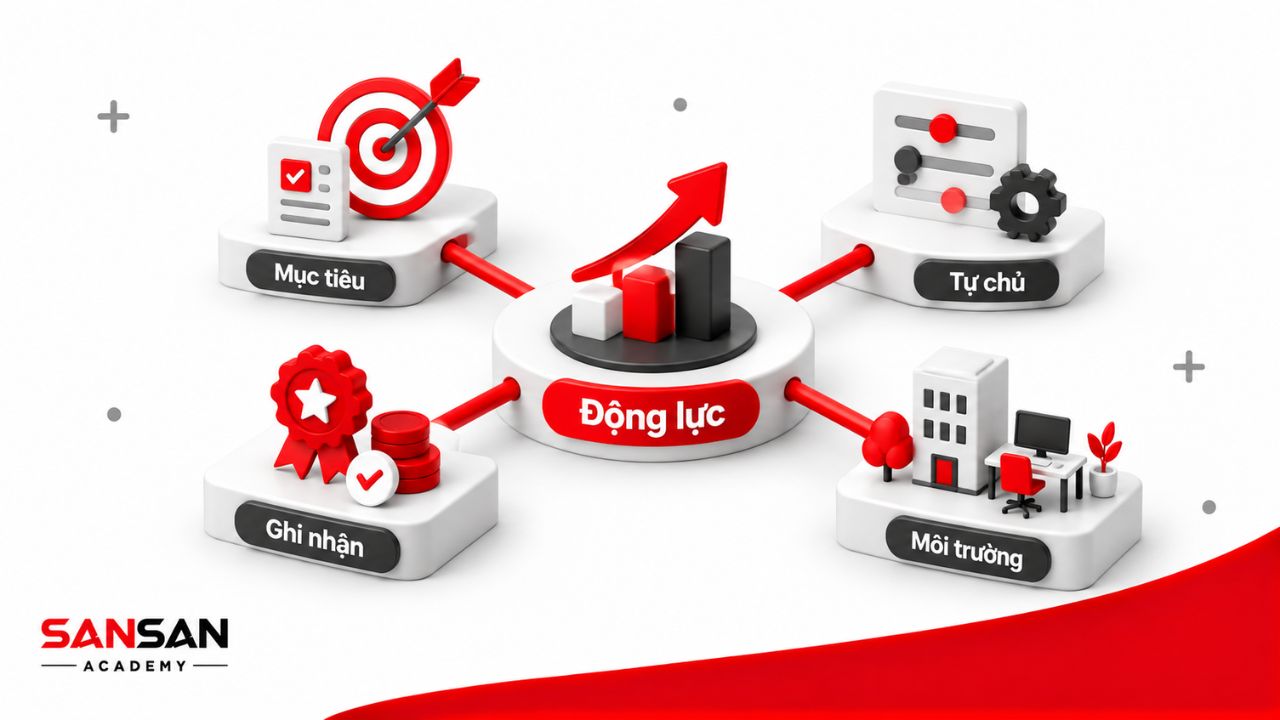 Mối liên hệ giữa mục tiêu, quyền tự chủ, ghi nhận và môi trường