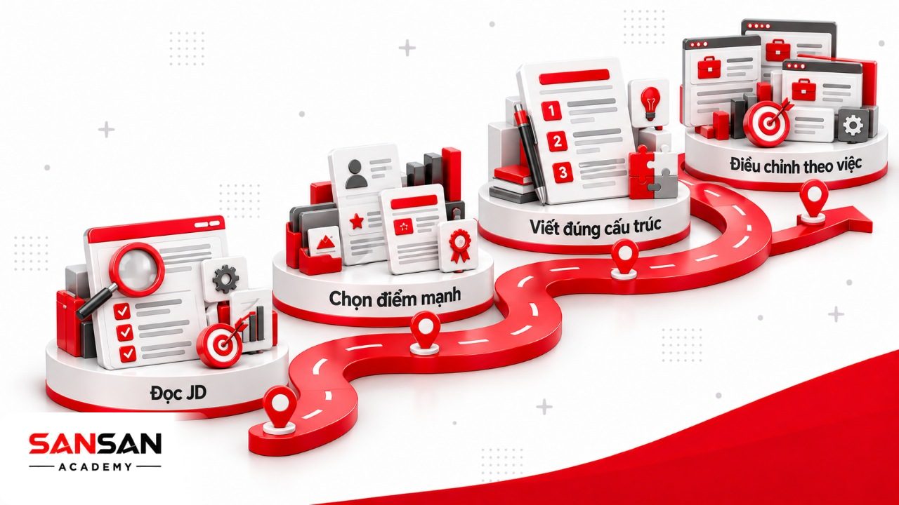 Cách viết mục tiêu nghề nghiệp ngắn gọn bằng đọc mô tả công việc, chọn điểm mạnh, nêu vị trí đóng góp và điều chỉnh theo doanh nghiệp.
