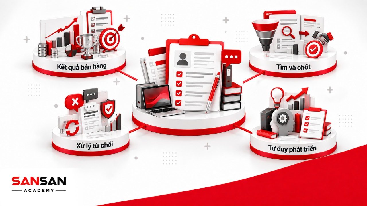 Câu hỏi phỏng vấn sales về kết quả bán hàng, tìm khách hàng, chốt sale, xử lý từ chối, tư duy và định hướng nghề nghiệp.