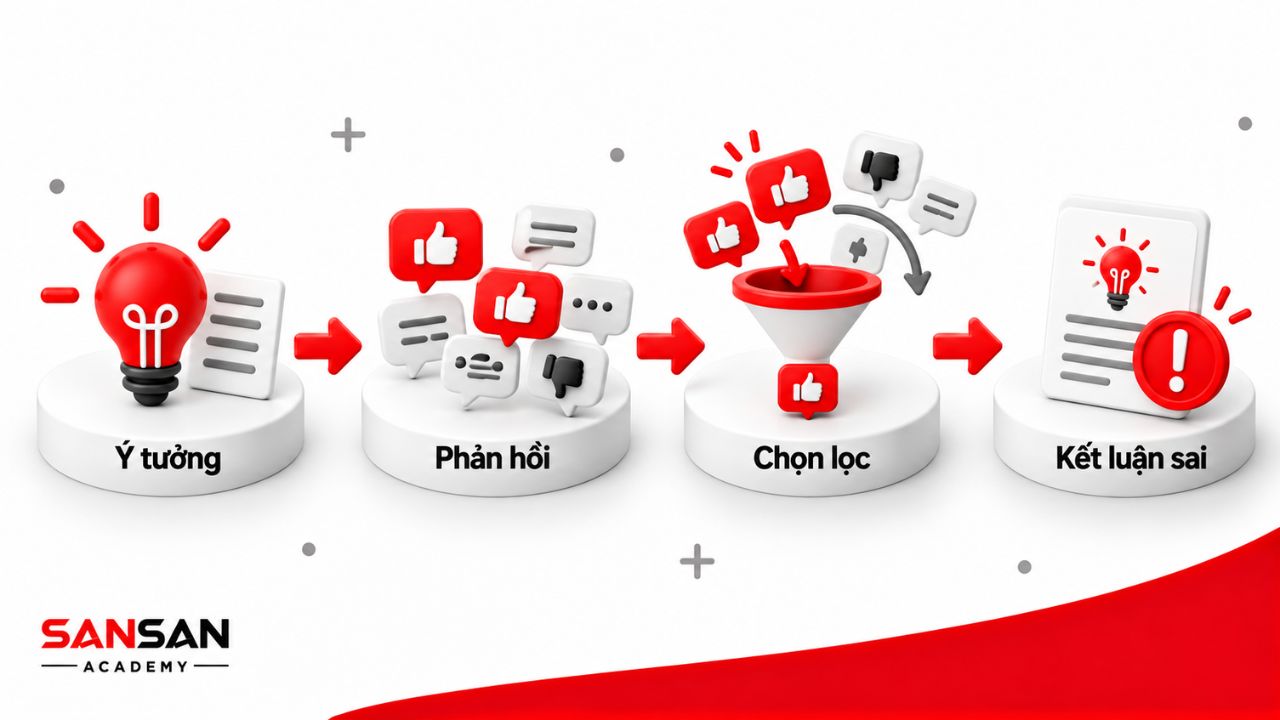 Lọc phản hồi thiên lệch có thể dẫn đến kết luận sai
