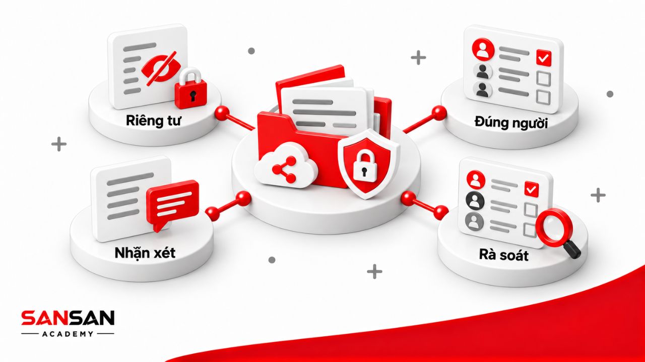 Kiểm soát quyền truy cập khi chia sẻ tài liệu trong nhóm
