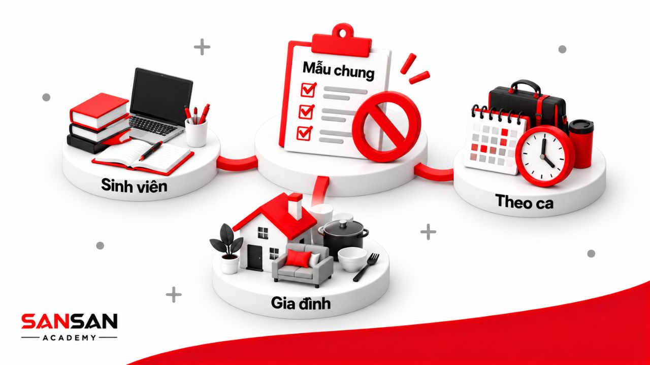 Một phong cách sống không thể áp dụng giống nhau cho mọi hoàn cảnh