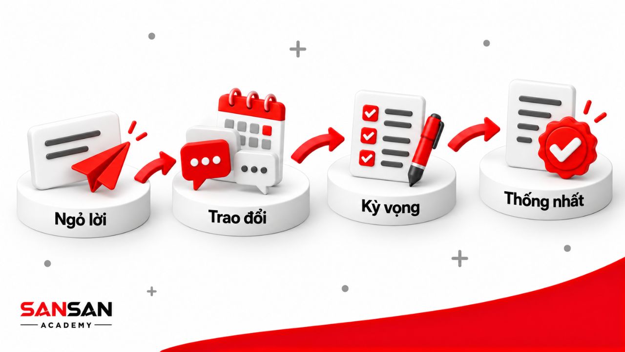 Quy trình ngỏ lời, trao đổi kỳ vọng và đi đến thống nhất