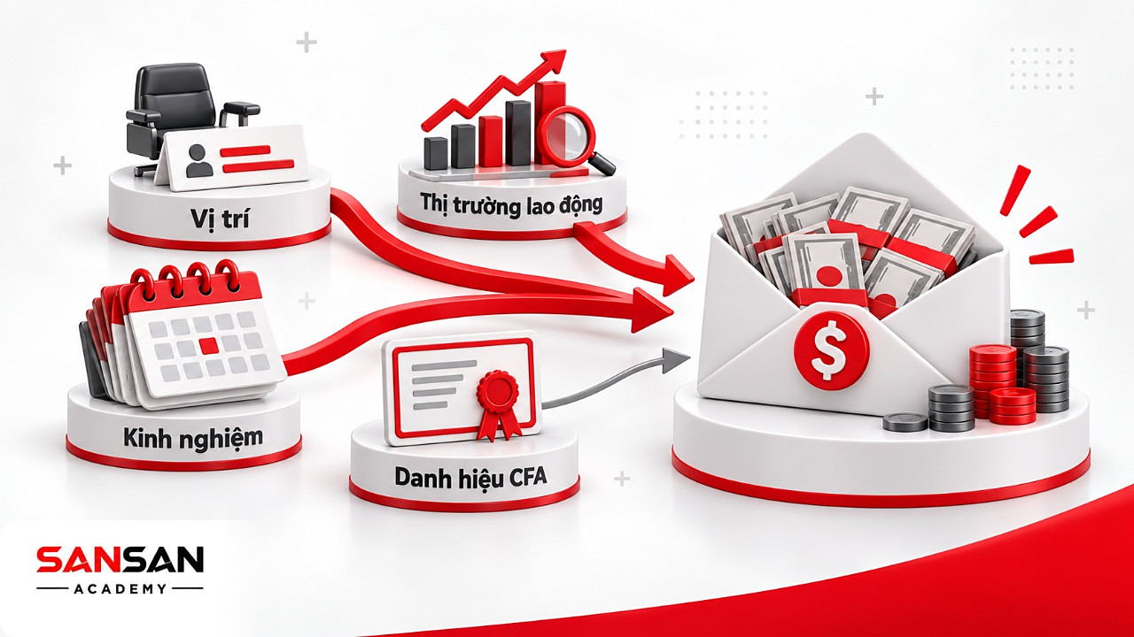 Vị trí, thị trường, kinh nghiệm và chứng chỉ CFA cùng quyết định mức thu nhập của người làm nghề