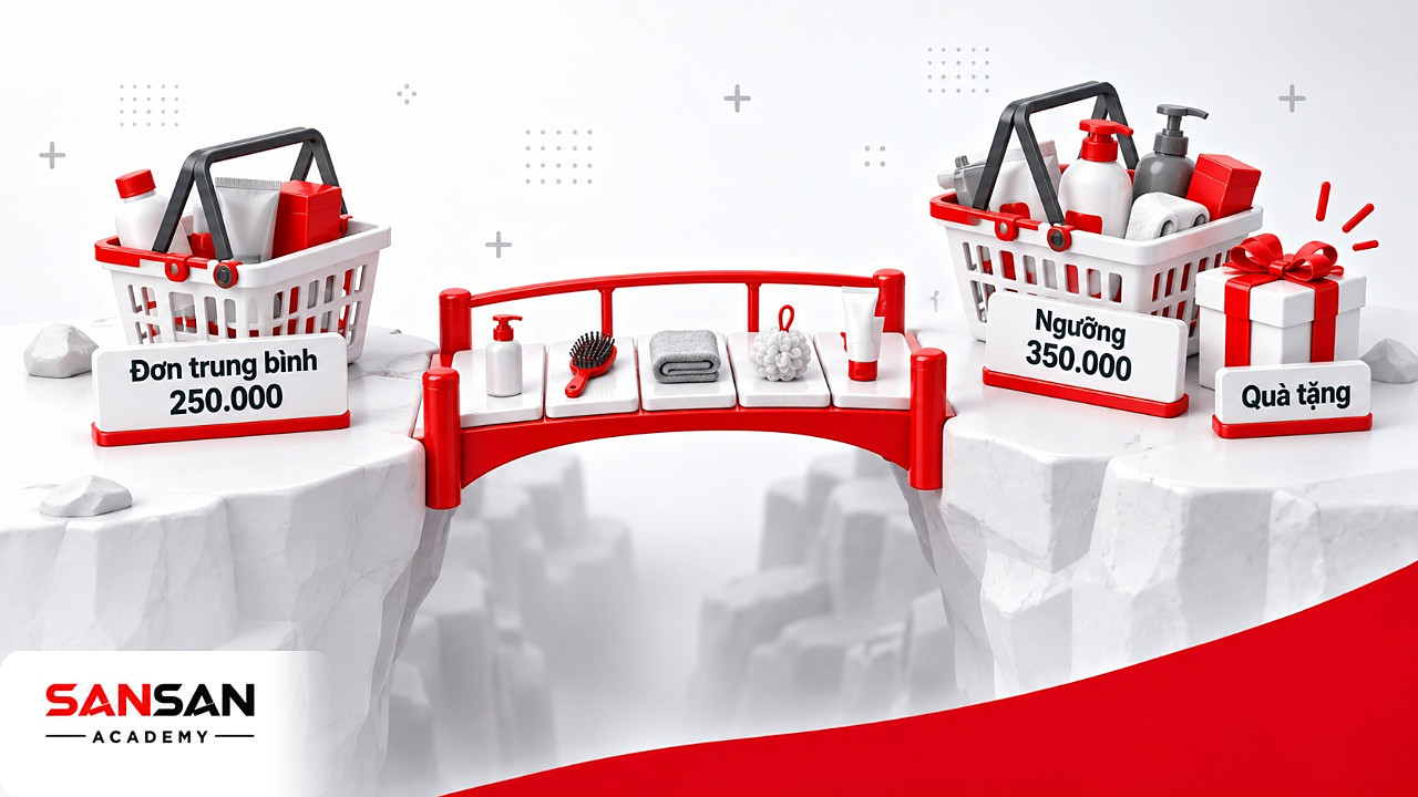 Cây cầu từ đơn trung bình 250.000 đồng đến ngưỡng 350.000 đồng nhận quà trong chương trình khuyến mãi