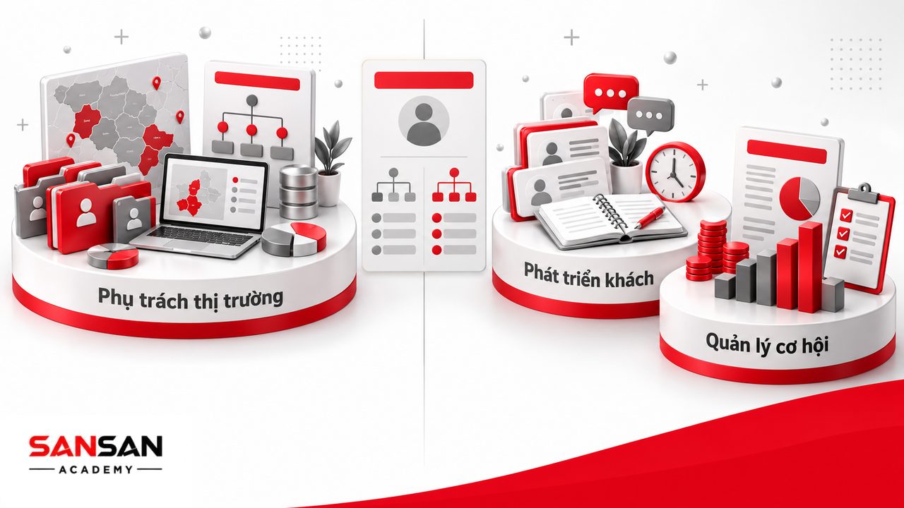 Chuyên viên kinh doanh phụ trách sản phẩm, khu vực hoặc nhóm khách hàng và trực tiếp quản lý các cơ hội bán hàng.