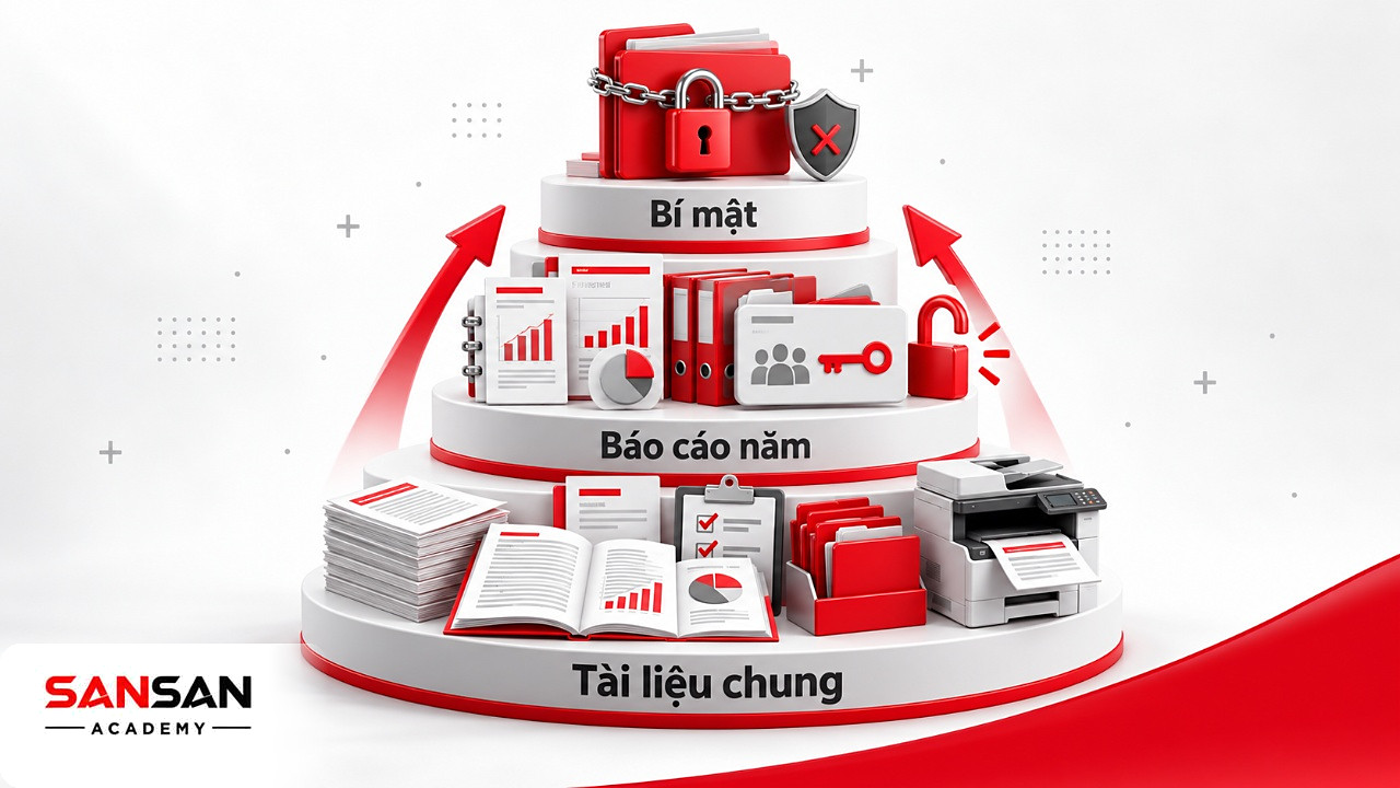 Các tầng tiếp cận thông tin của cổ đông: điều lệ và biên bản, báo cáo tài chính theo Điều 115, bí mật kinh doanh.