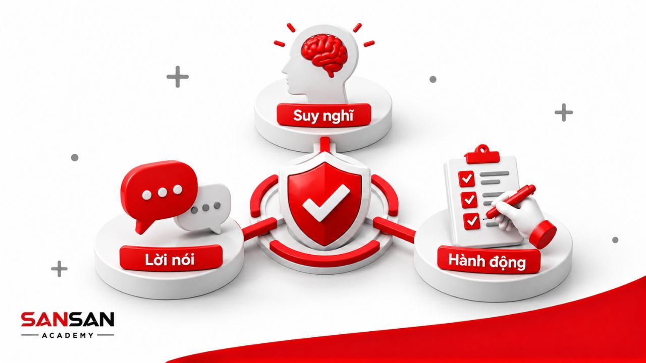 Sự thống nhất giữa suy nghĩ, lời nói và hành động trong ứng xử