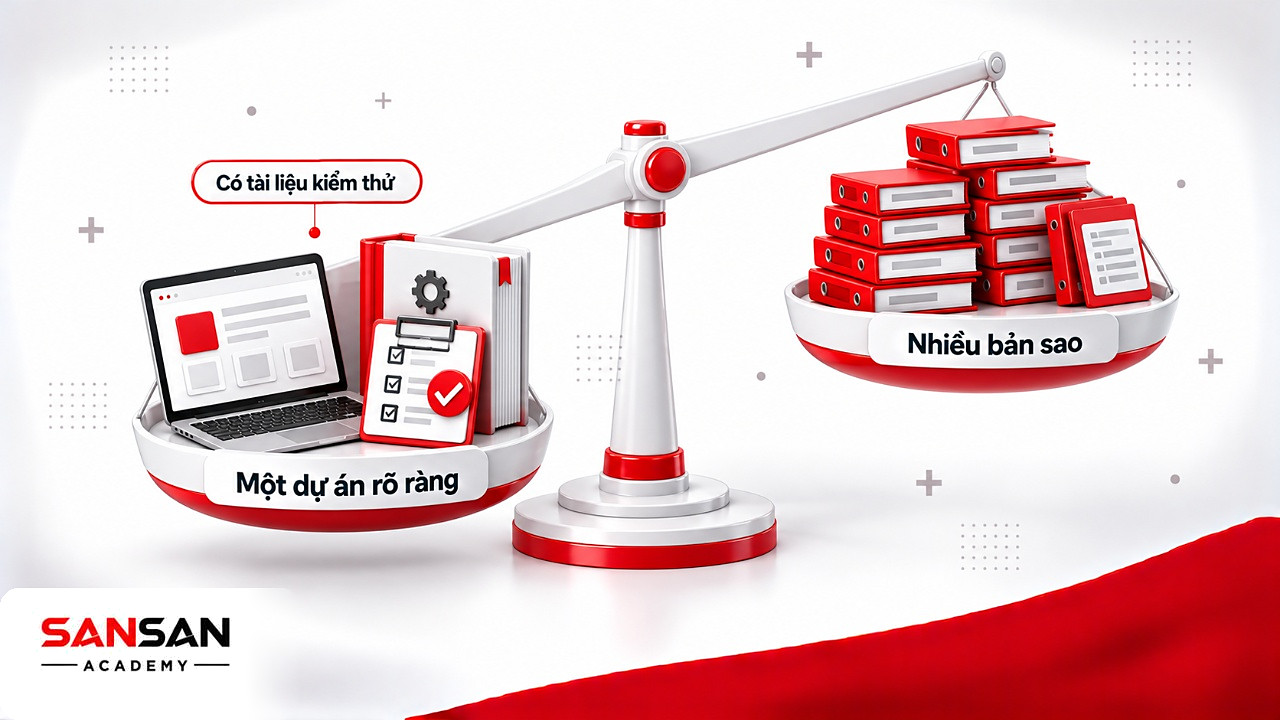 Cán cân hồ sơ công nghệ thông tin: một dự án có tài liệu nặng hơn nhiều bản sao làm theo hướng dẫn