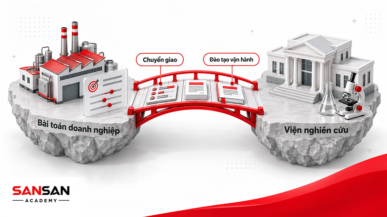 Cây cầu nối bài toán doanh nghiệp với viện nghiên cứu qua thử nghiệm, chuyển giao công nghệ xanh và đào tạo
