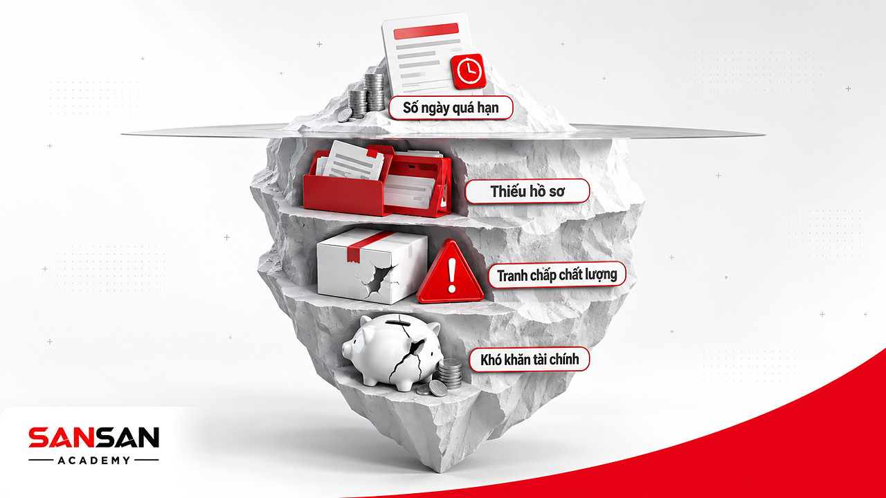 Tảng băng chìm với khoản công nợ quá hạn ở phần nổi và các nguyên nhân khó thu hồi ở phần chìm