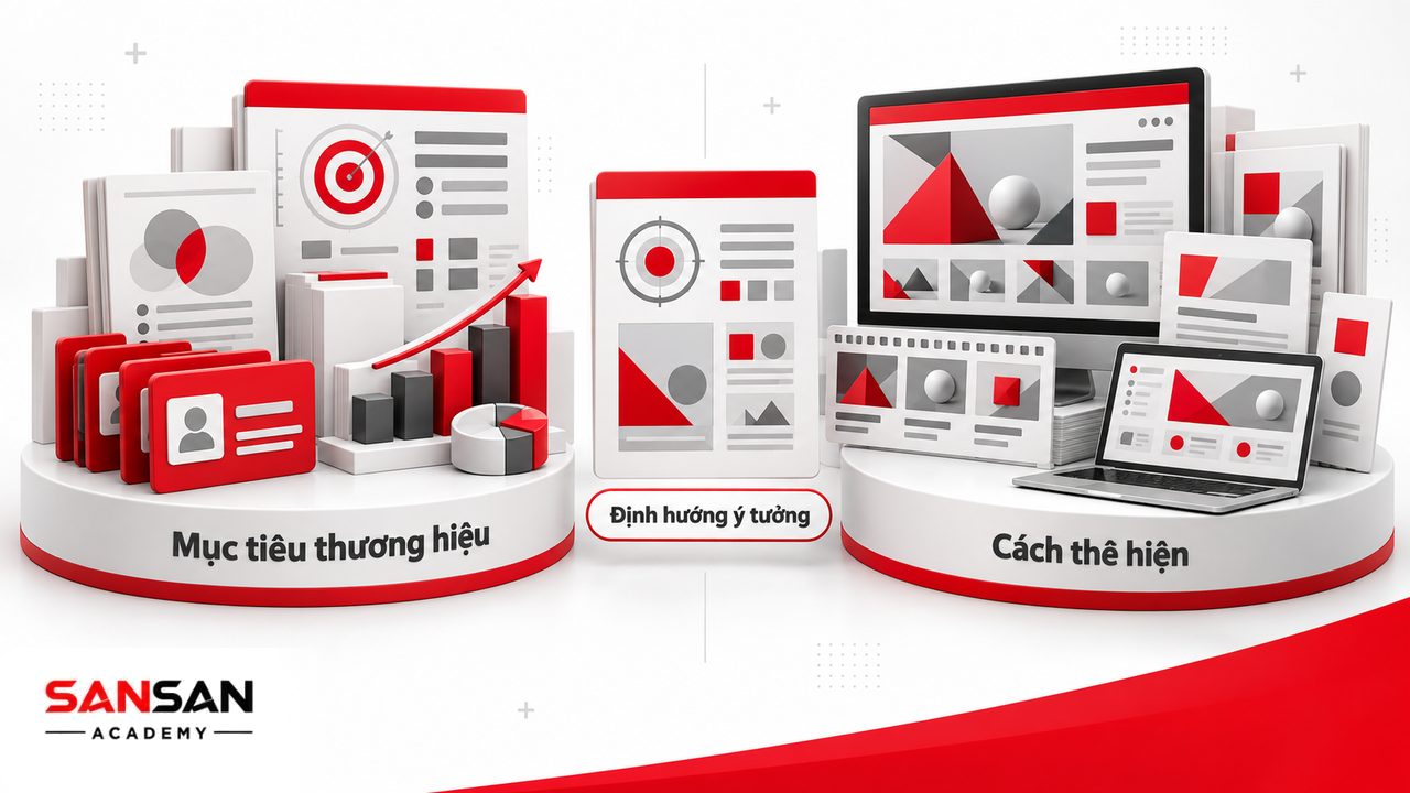 Creative Director kết nối chiến lược thương hiệu với ý tưởng, thông điệp, hình ảnh và sản phẩm sáng tạo trên nhiều kênh.
