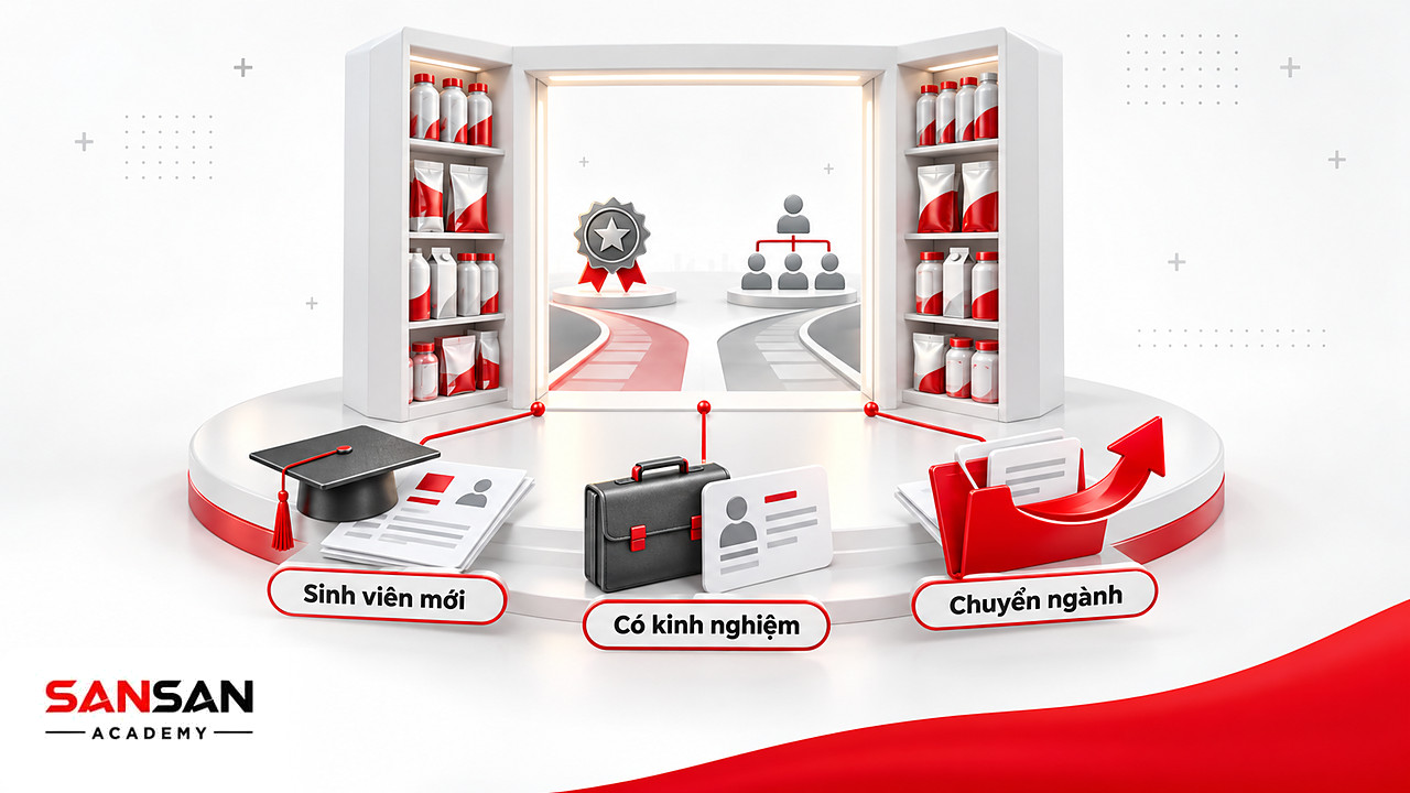 Cánh cửa dẫn vào ngành FMCG với ba thẻ sinh viên mới, người có kinh nghiệm và người chuyển ngành