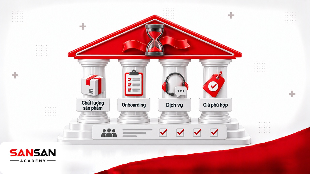 Ngôi đền các yếu tố giữ chân khách hàng nâng đỡ thời gian gắn bó và Customer Lifetime Value