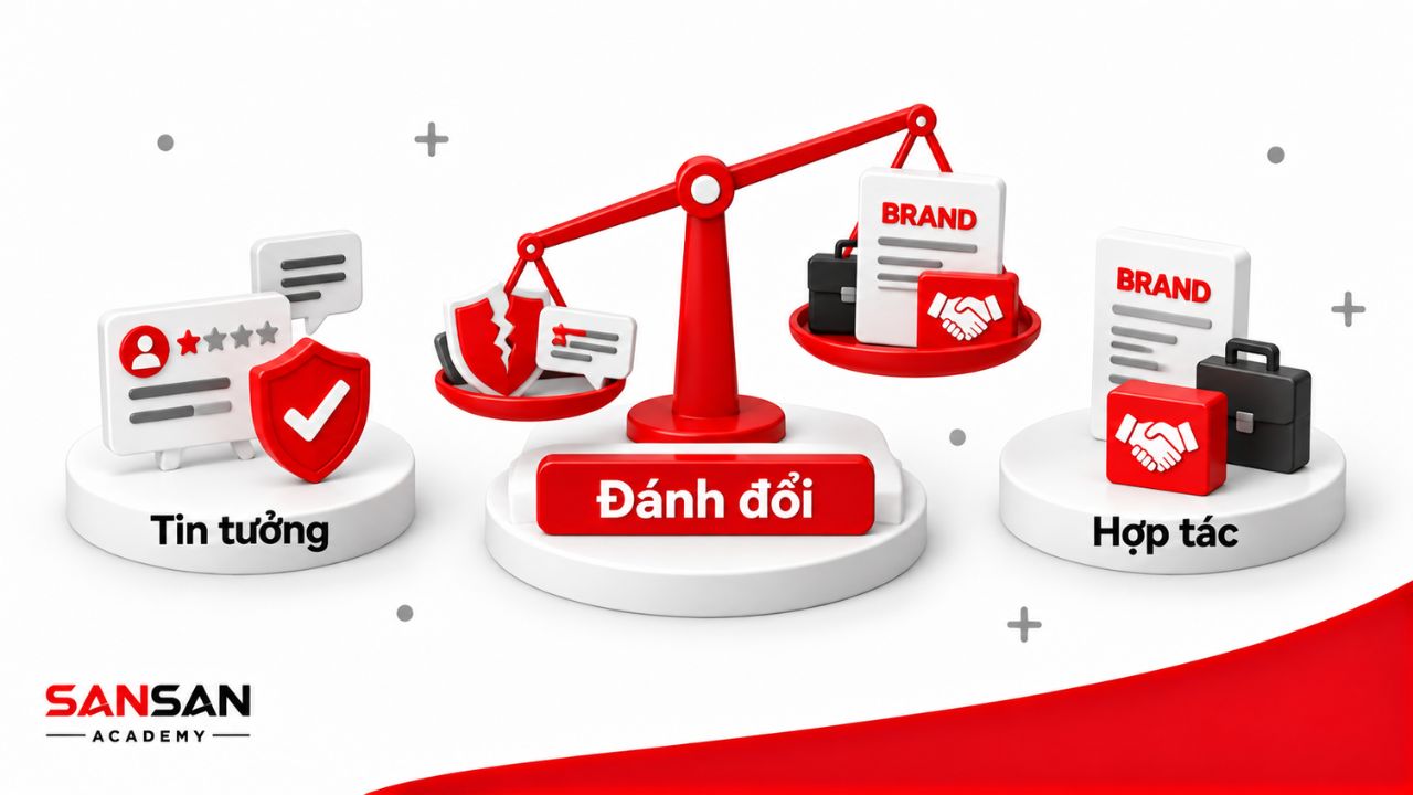 Cán cân đánh đổi giữa lòng tin người xem và hợp tác thương hiệu.