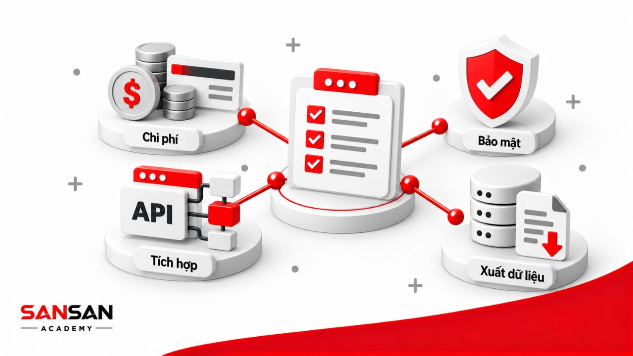 Chi phí, bảo mật, tích hợp và xuất dữ liệu khi chọn SaaS