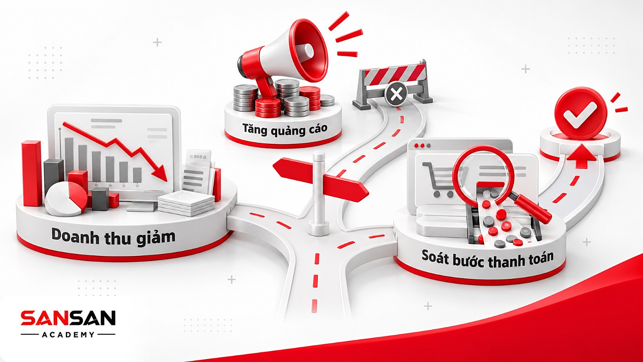 Ngã rẽ giữa tăng ngân sách quảng cáo và soát bước thanh toán khi ra quyết định theo Data Driven