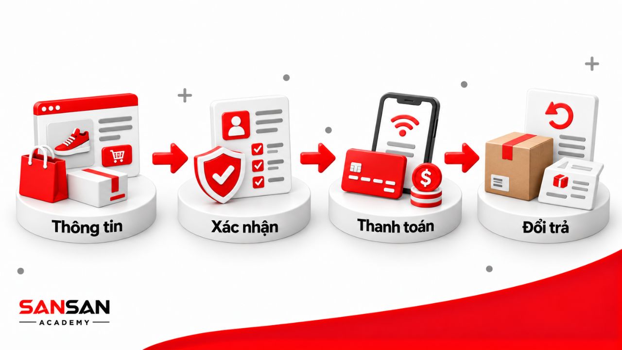 Quy trình kiểm tra thông tin trước khi thanh toán trực tuyến
