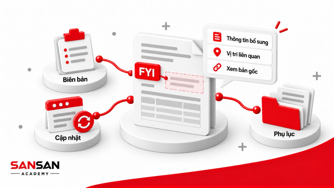 Ghi chú FYI liên kết biên bản cập nhật và phụ lục