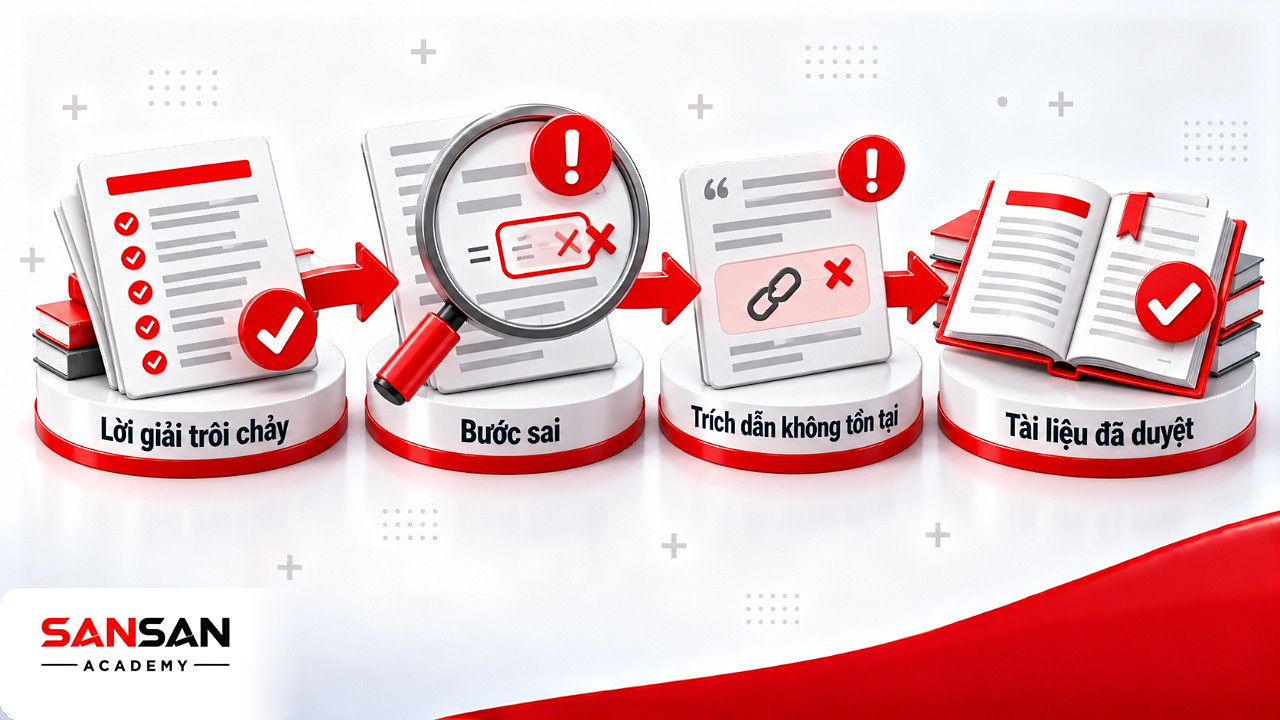 Kính lúp soi bước sai và trích dẫn không tồn tại trong lời giải AI, rủi ro nội dung khi dùng EdTech