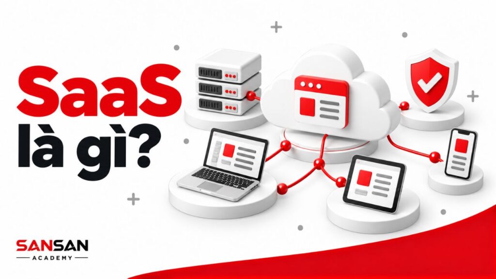Mô hình SaaS kết nối ứng dụng đám mây với nhiều thiết bị