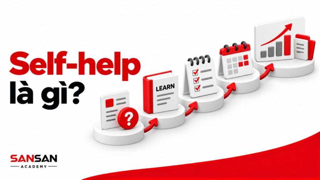 Các bước nhận diện vấn đề, học hỏi, thực hành và theo dõi kết quả.