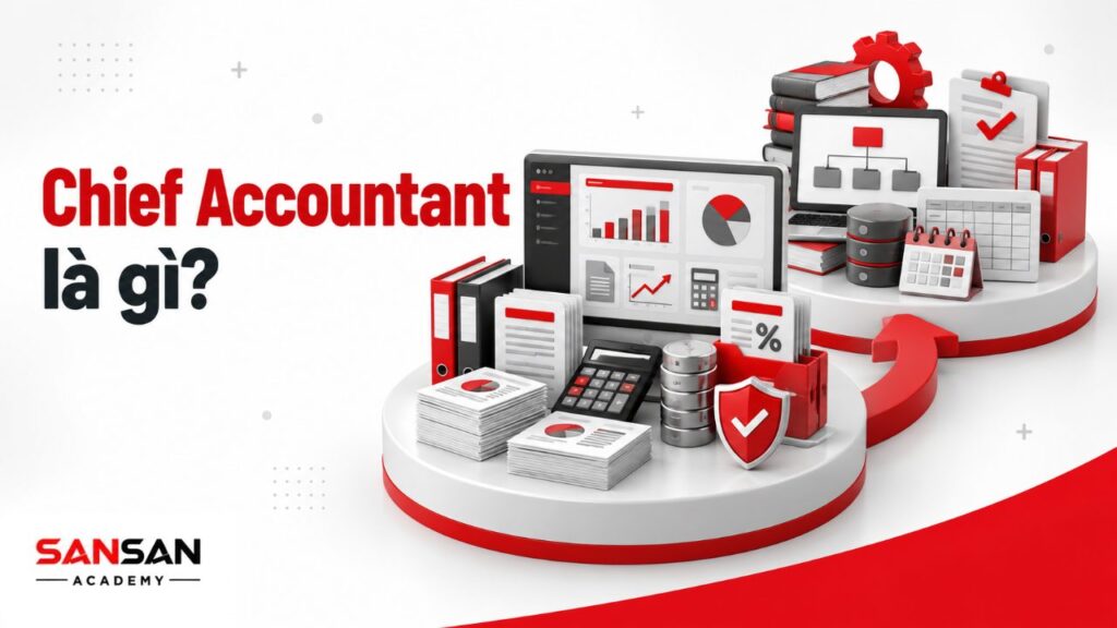 Chief Accountant là gì với sổ sách, báo cáo tài chính, thuế, công nợ, tài sản và hệ thống kiểm soát kế toán.