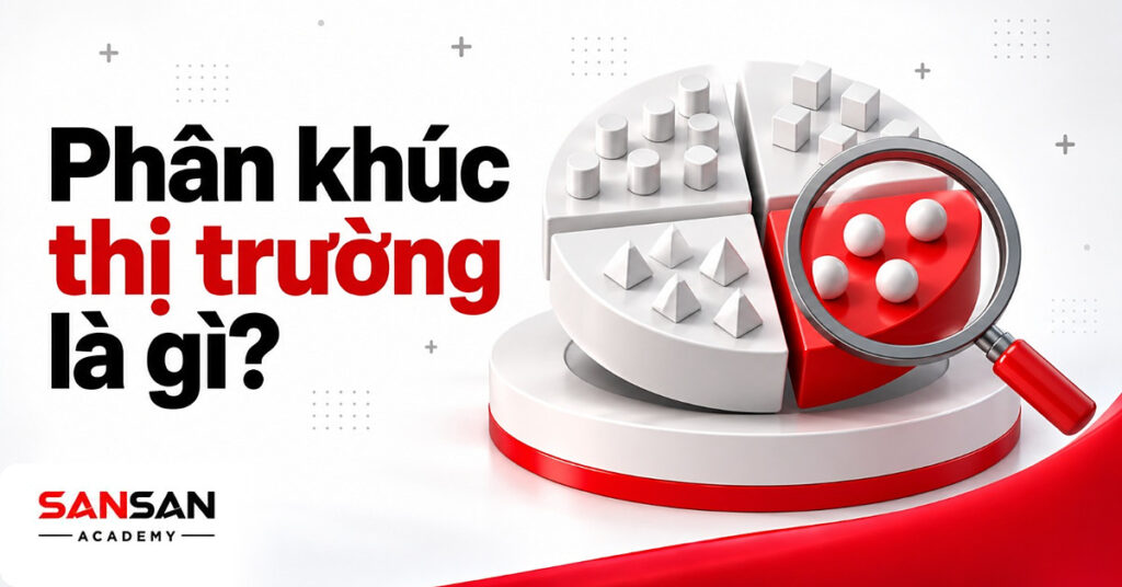 Đĩa thị trường tổng thể cắt thành bốn lát minh họa phân khúc thị trường là gì