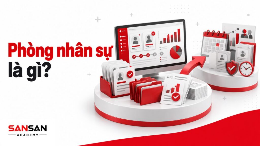Phòng nhân sự là gì với hồ sơ nhân viên, tuyển dụng, lương thưởng, đào tạo, hiệu suất và chính sách lao động.