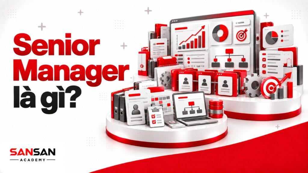 Senior Manager là gì với mục tiêu bộ phận, các Manager, ngân sách, nguồn lực, KPI và kế hoạch quản lý cấp cao.