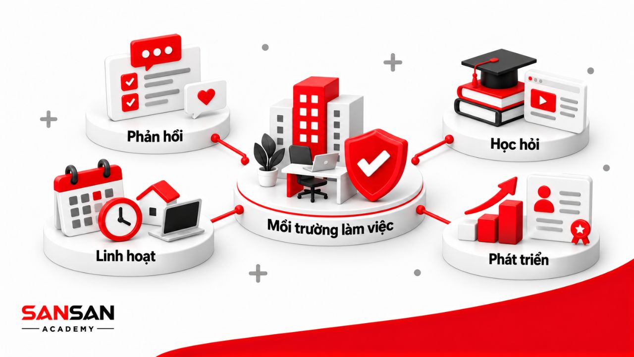 Phản hồi, linh hoạt, học hỏi và phát triển trong công việc