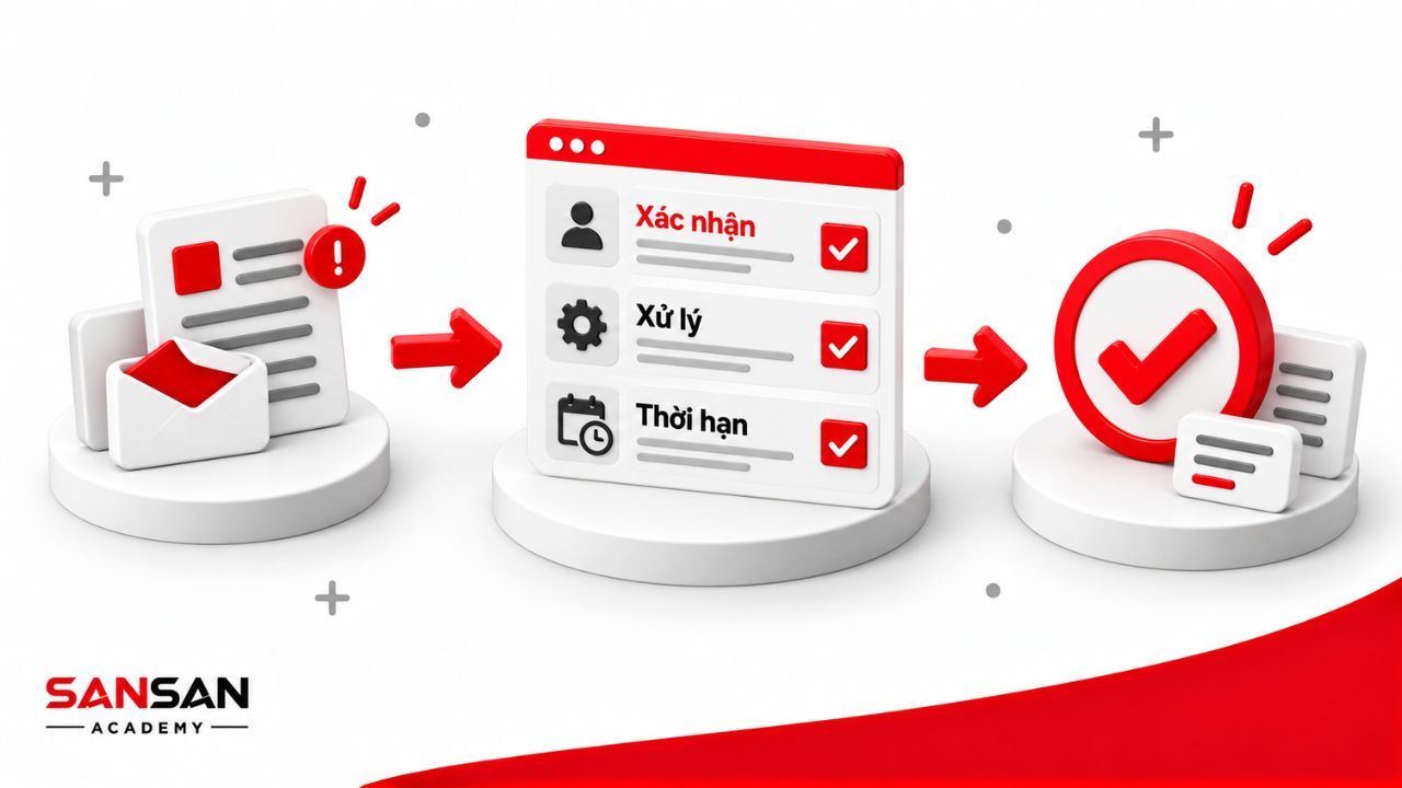 Yêu cầu xác nhận xử lý và thời hạn được ghi rõ