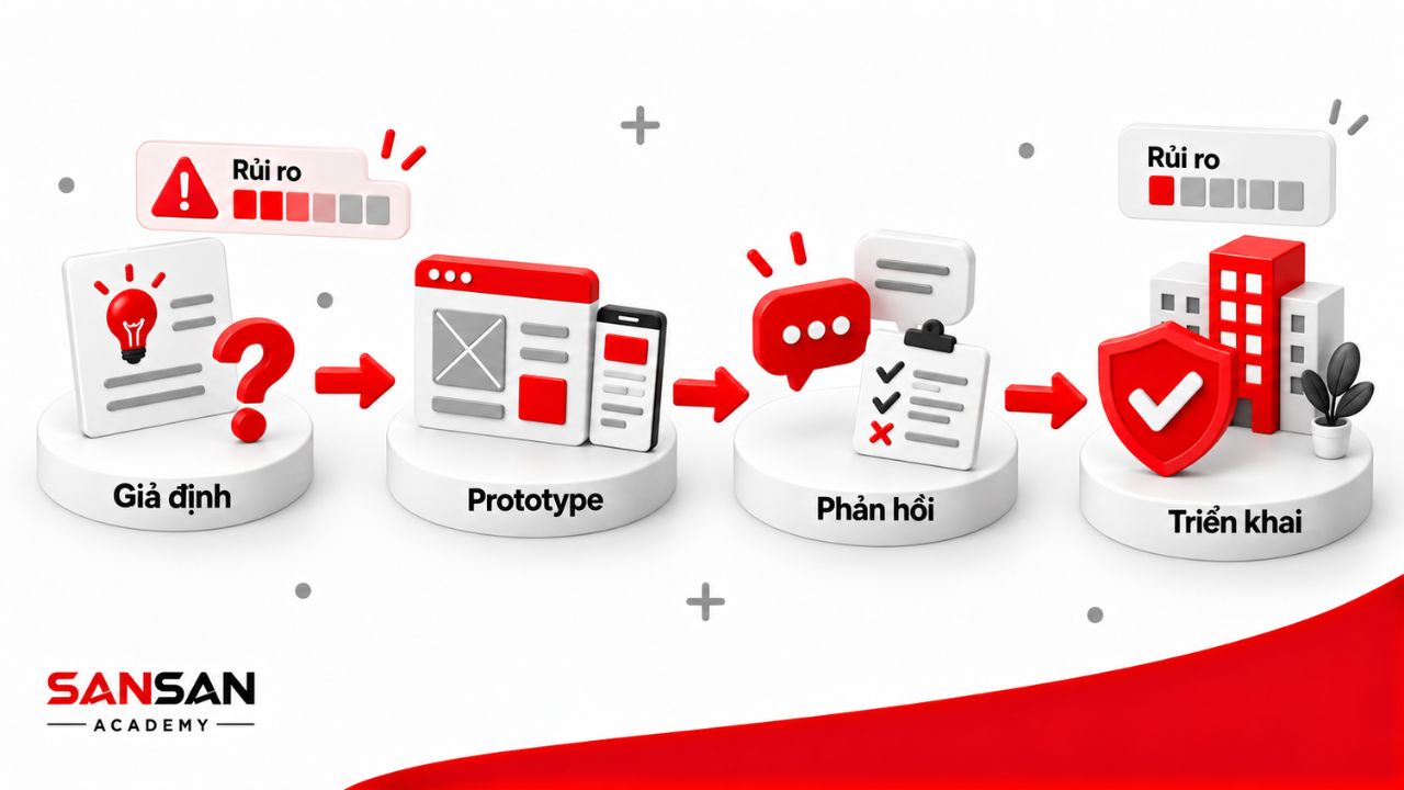 Prototype và phản hồi giúp giảm rủi ro trước triển khai