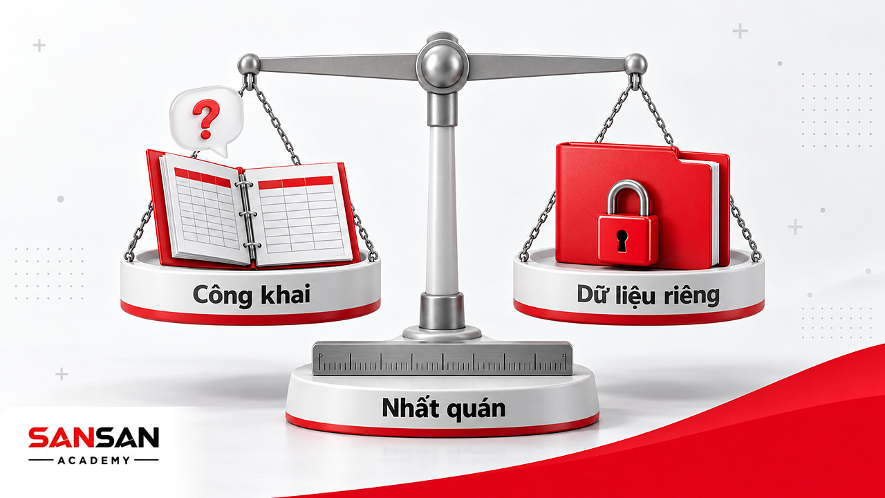 Cán cân thăng bằng giữa sổ chính sách lương thưởng mở và tập hồ sơ khóa đỏ chứa dữ liệu cá nhân