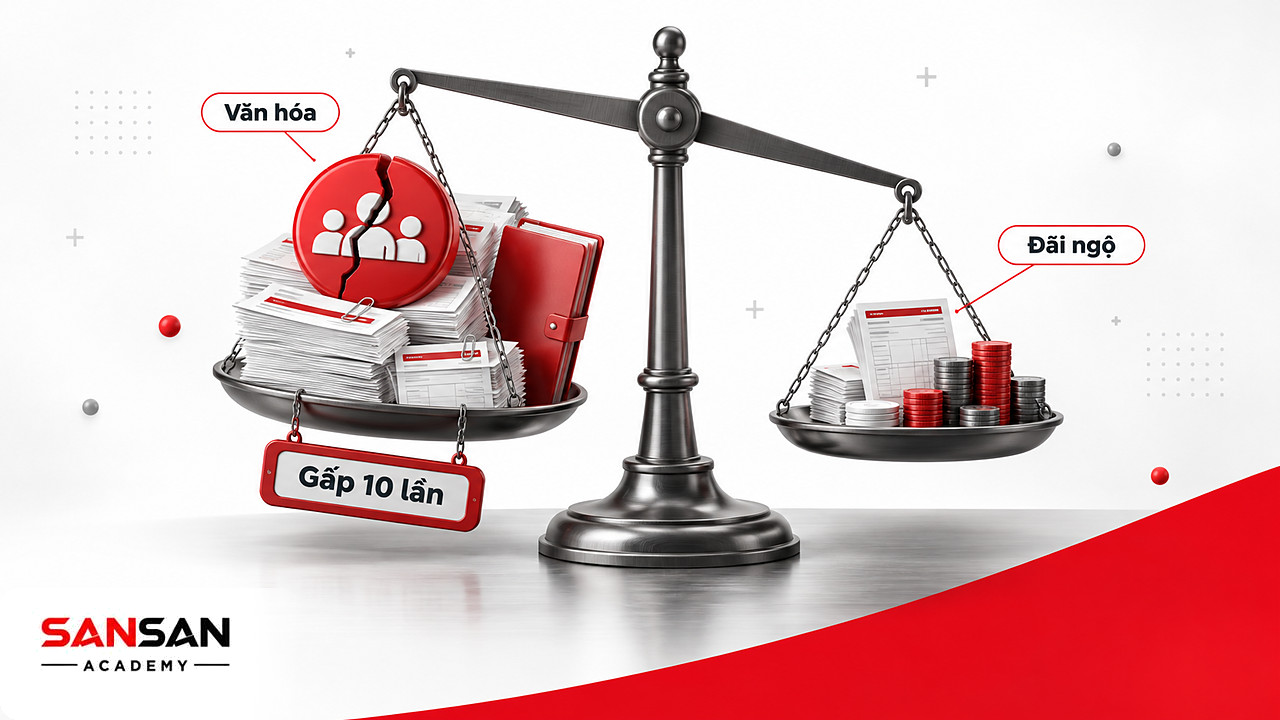 Cán cân nghiêng về huy hiệu văn hóa độc hại trên chồng đơn nghỉ việc, nhẹ hơn là phiếu lương trong hành vi tổ chức