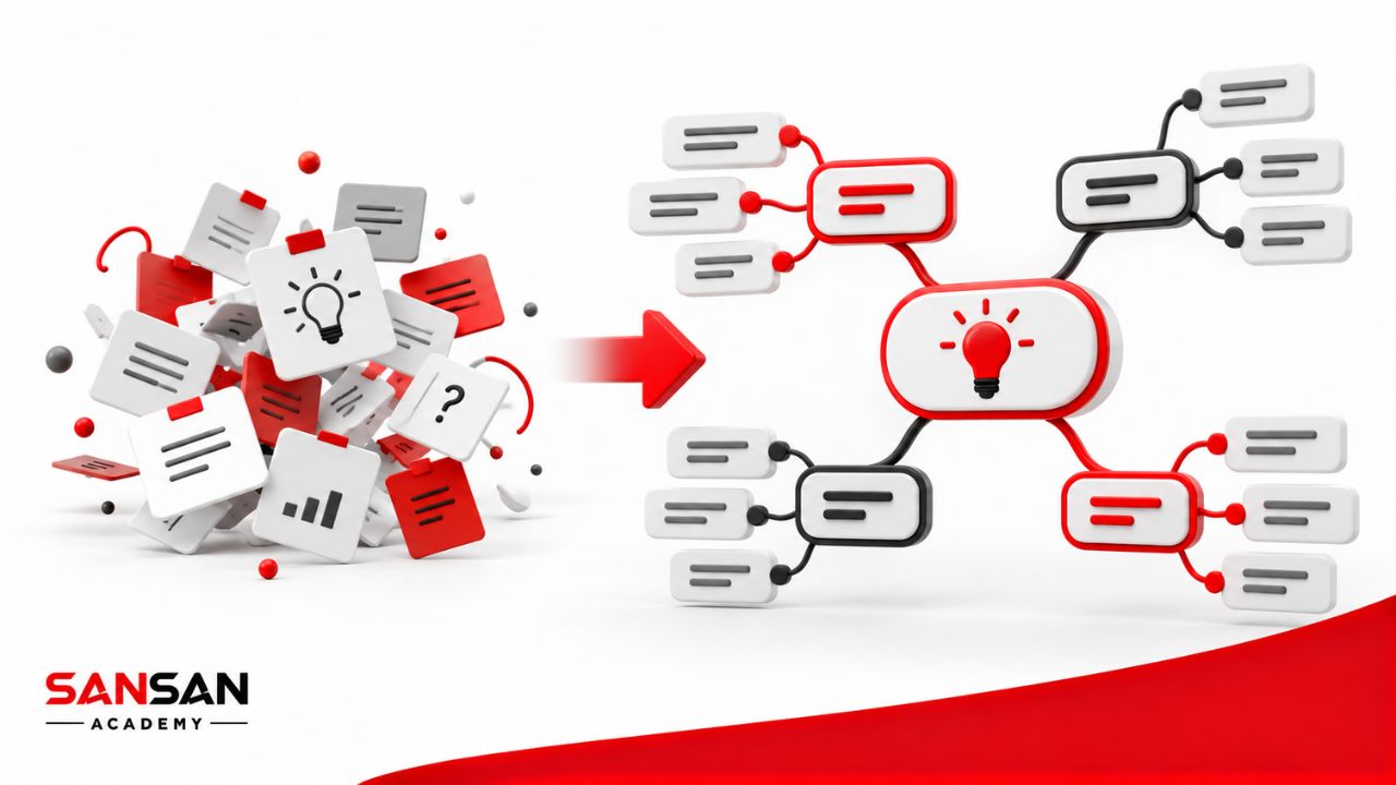 Sơ đồ tư duy giúp sắp xếp ý chính theo nhóm