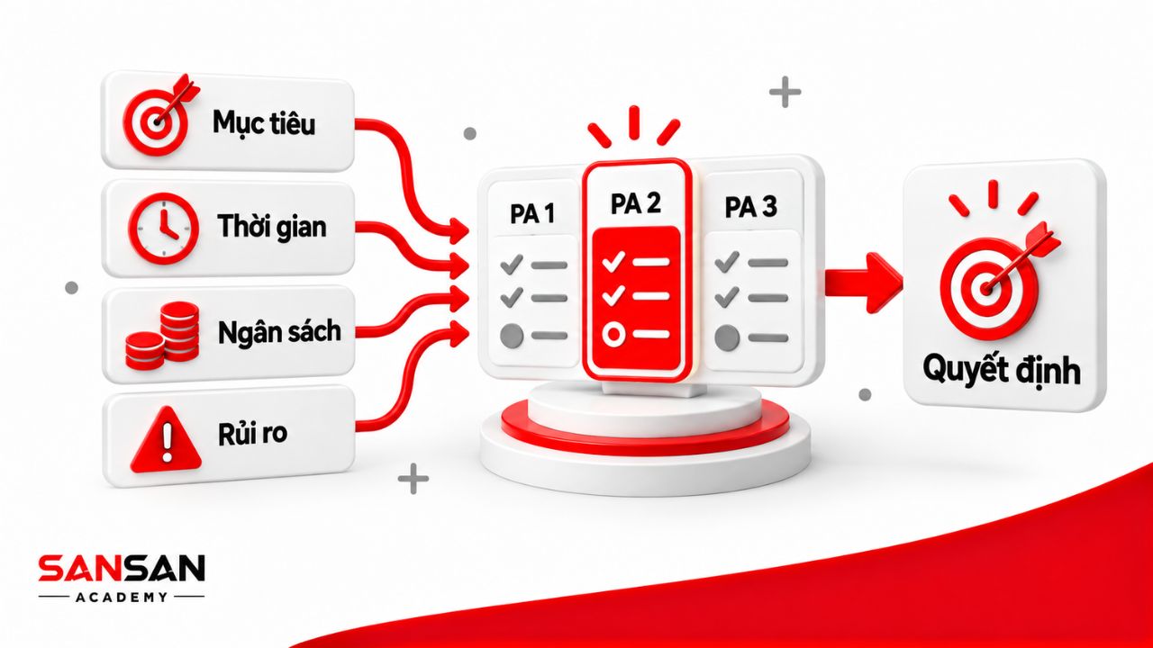 So sánh các phương án trước khi đưa ra quyết định